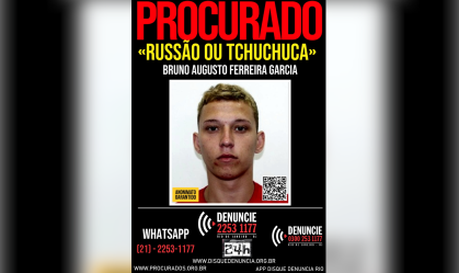 "Russão" ou “Tchuchuca" é um homem de 27 anos considerado de alta periculosidade.