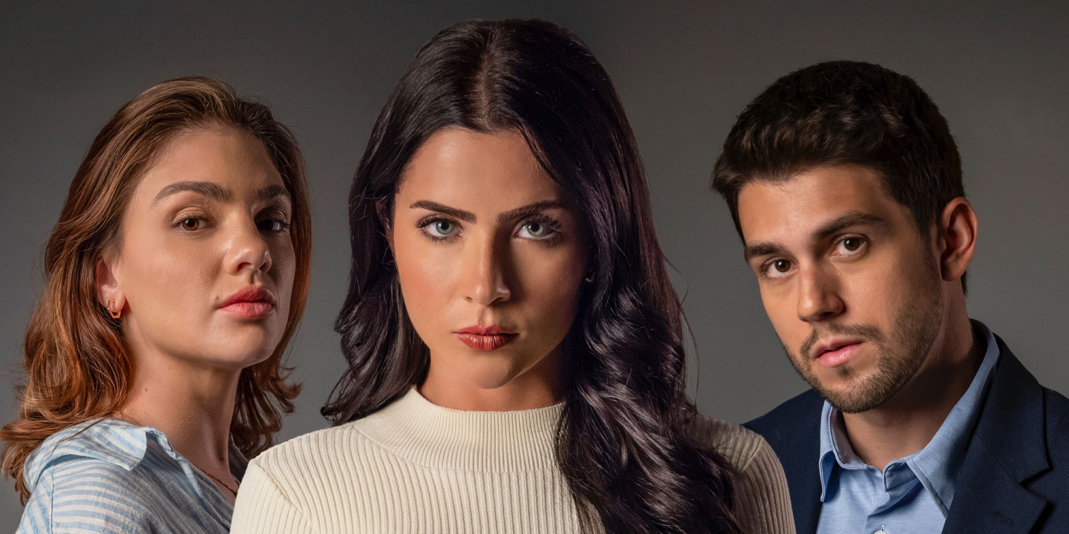 Paula (Debora Ozório), Soraia (Jade Picon) e Lucas (Daniel Rangel)