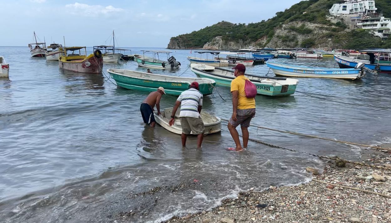 Praia de Taganga, litoral colombiano