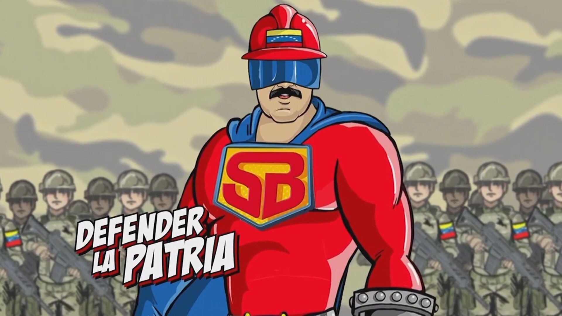 Propaganda venezuelana retrata Maduro como um super-herói