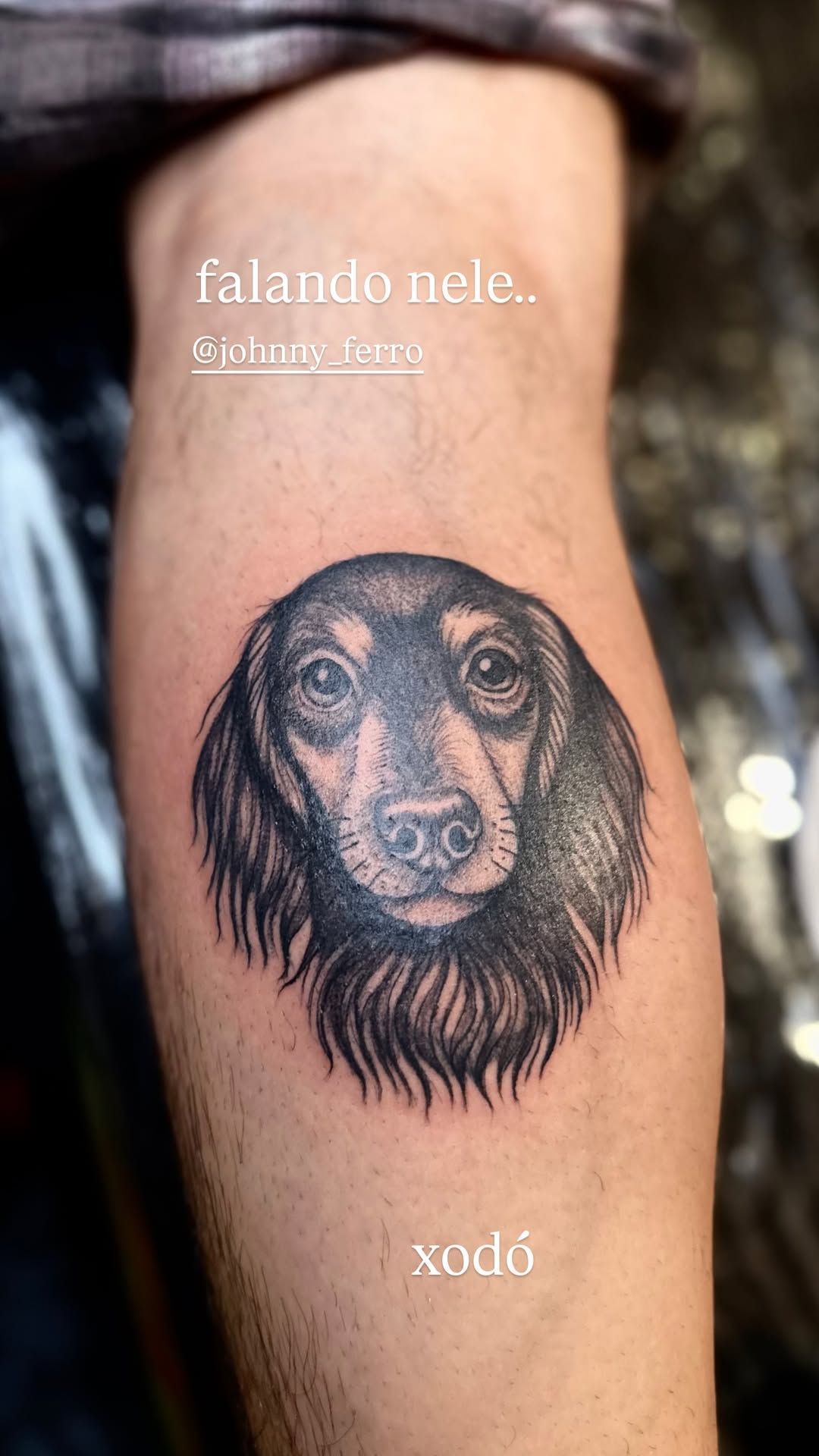 João Guilherme mostra nova tatuagem do cachorro que adotou com Bruna Marquezine • Instagram/ João Guilherme