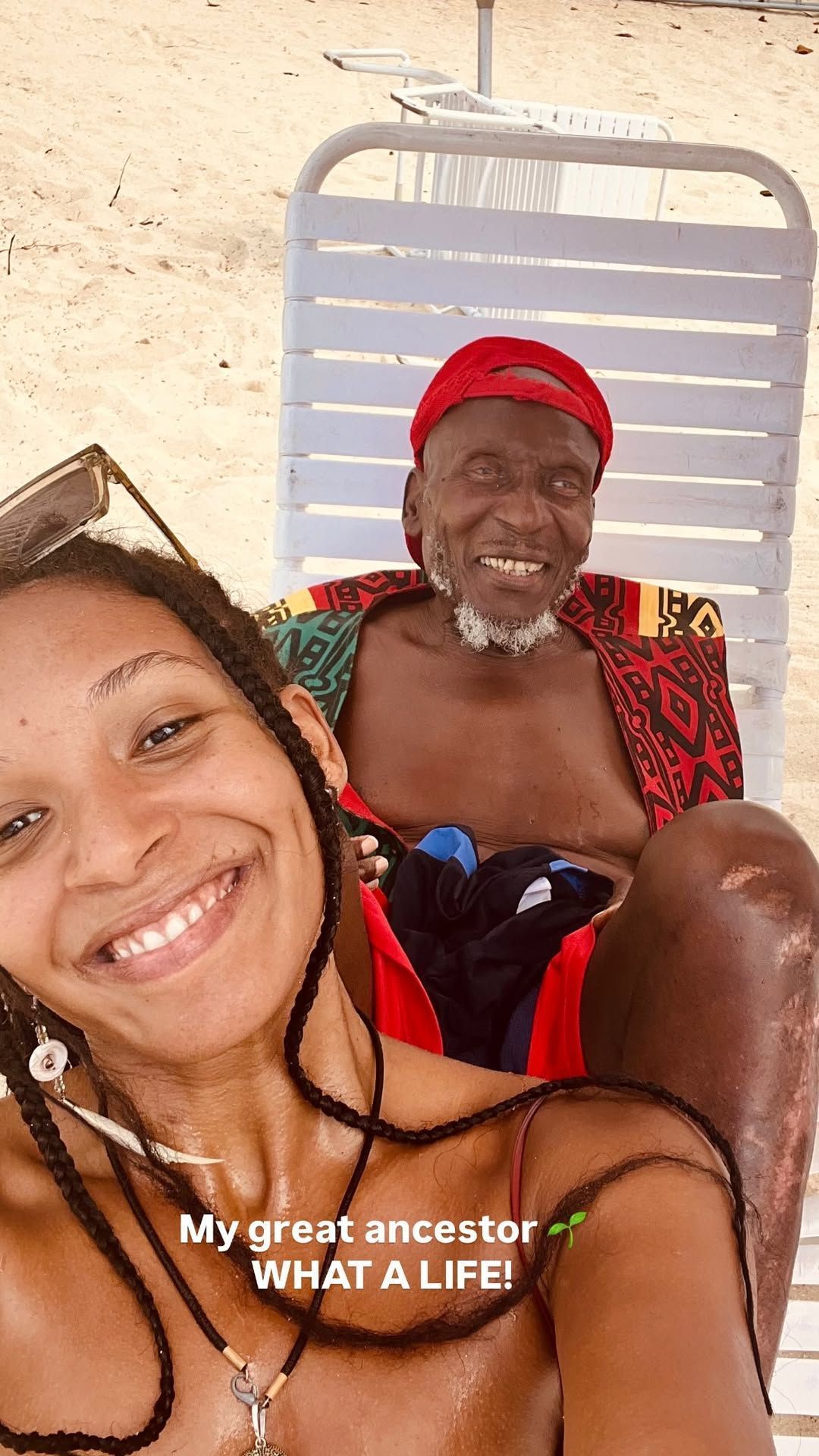Filha brasileira de Jimmy Cliff se despede do pai • Instagram/ Nabiyah Be
