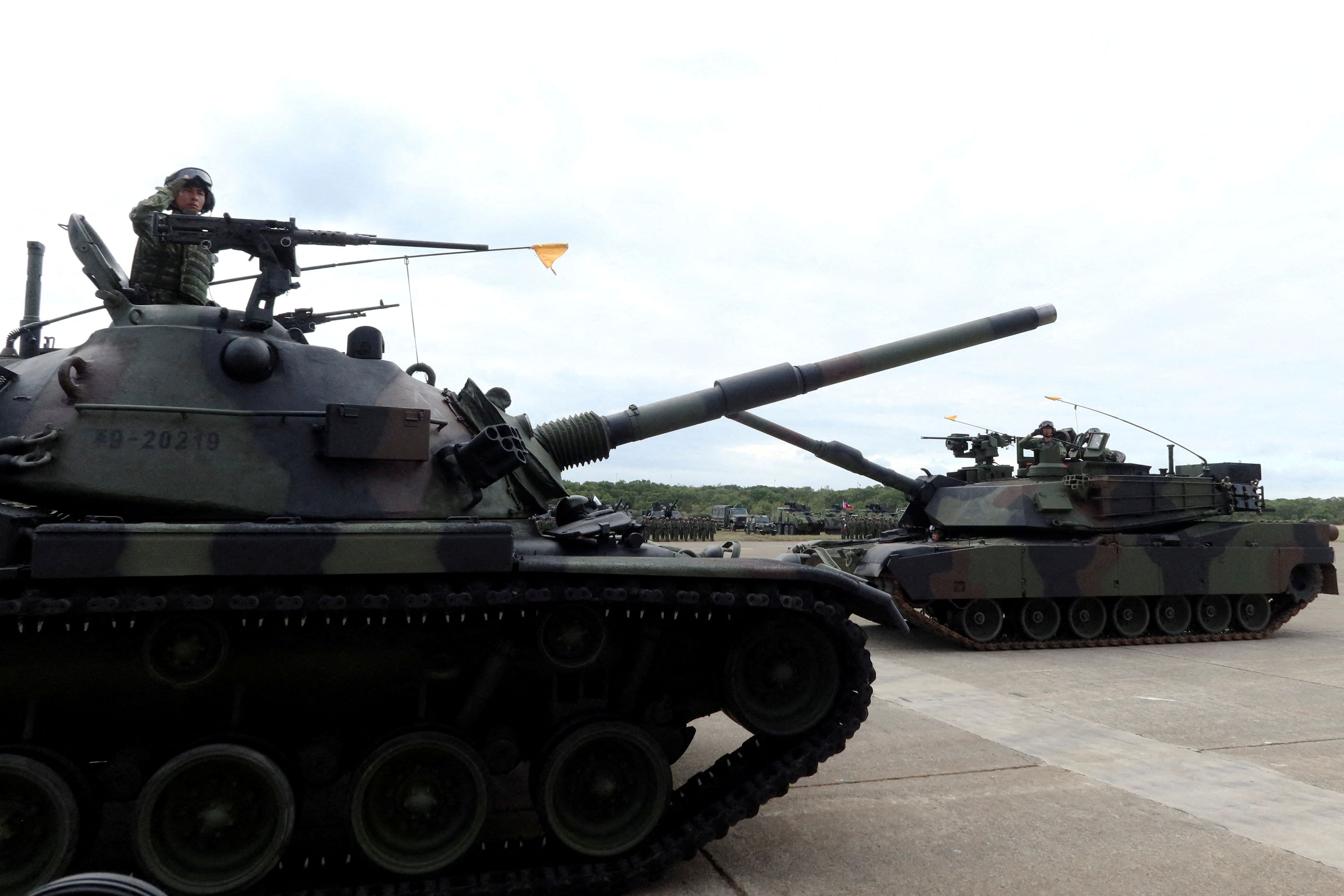 Tanques de Taiwan em Hsinchu