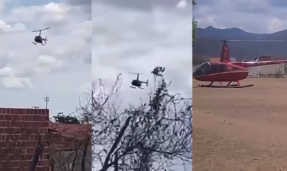 Após pouso de emergência, ocupantes de helicóptero são assaltados no Ceará