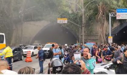 Túnel Rebouças é liberado após sete horas fechado por incêndio em ônibus
