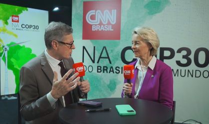 Estamos no caminho para atingir metas até 2030, diz Von der Leyen à CNN