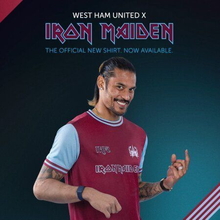 Com Paquetá como modelo, West Ham e Iron Maiden lançam camisa