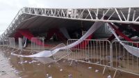 Temporal derruba estrutura de festa universitária em SP e deixa vítimas
