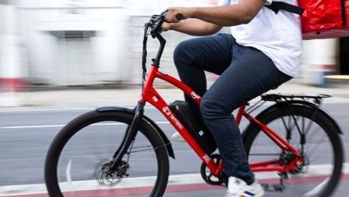 Bicicleta elétrica da Tembici e do iFood