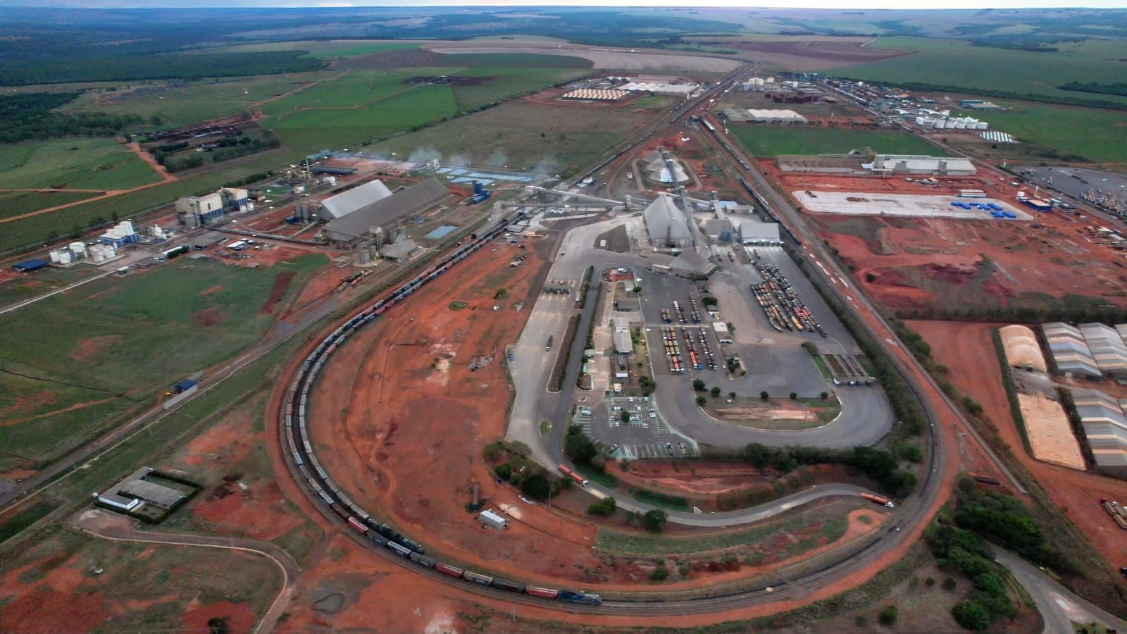 Vista aérea do terminal de Rondonópolis