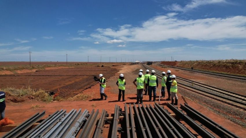 Obra da Ferrovia de Mato Grosso em Rondonópolis • Divulgação