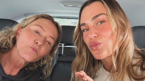 Já no Brasil, Aryna Sabalenka posa com a sogra