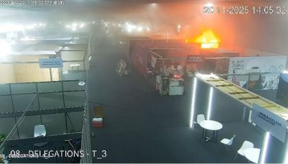 Vídeo mostra momento do incêndio na Blue Zone da COP30