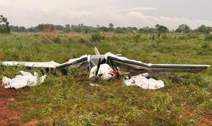 Avião de pequeno porte cai e duas pessoas morrem em Mato Grosso