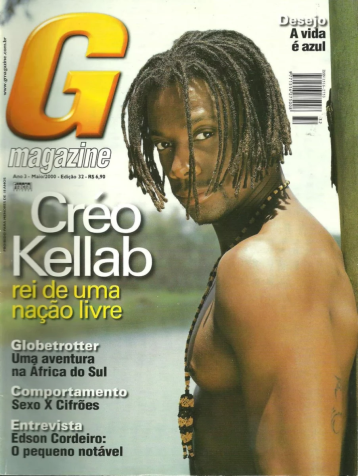 O ator Creo Kellab, expulso de "A Fazenda 17", posou nu para a revista "G Magazine", em 2000 • Reprodução