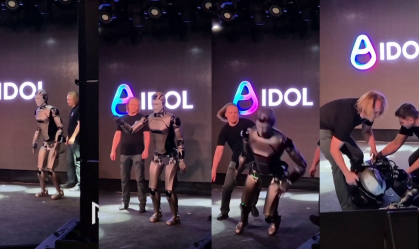 Vídeo: robô humanoide russo é socorrido após levar tombo em palco