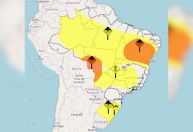 Inmet emite alertas laranja e amarelo para chuvas intensas em 17 estados