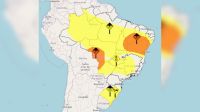 Inmet emite alertas laranja e amarelo para chuvas intensas em 17 estados