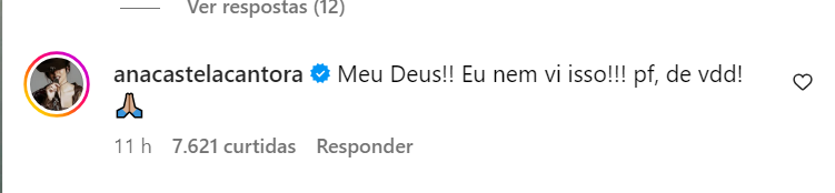 Ana Castela nega republicação em vídeo de Virginia • Reprodução/ Instagram