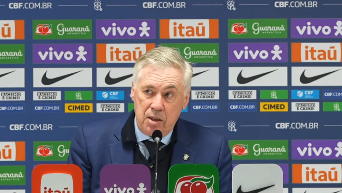 Carlo Ancelotti em coletiva após amistoso com a Tunísia