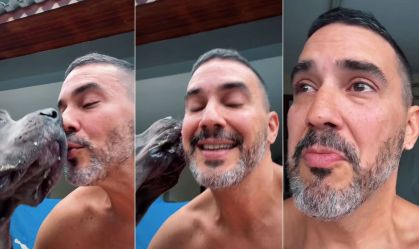André Marques chora ao falar sobre cachorras: "Só querem companhia e amor"