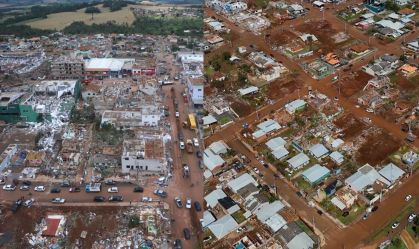 Após quase duas semanas, veja situação de cidade atingida por tornado no PR