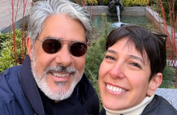 Após sair do "JN", Bonner curte férias em Nova York com esposa