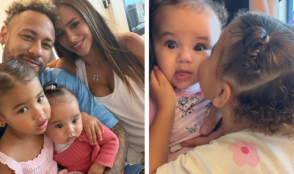 Bruna Biancardi mostra interação fofa entre filhas de Neymar