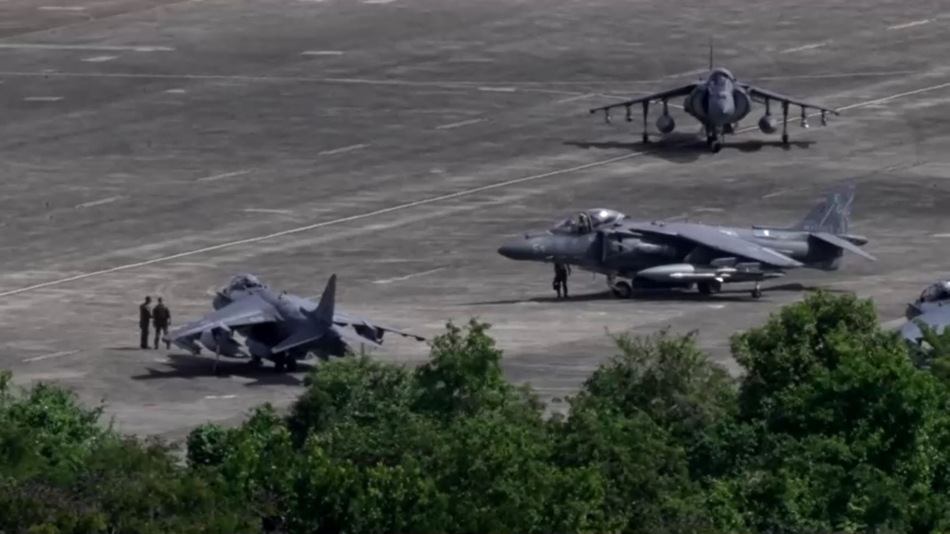 Caças AV-8B Harrier II dos Estados Unidos em Porto Rico