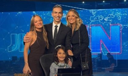 Tici Pinheiro celebra estreia de César Tralli no "Jornal Nacional"