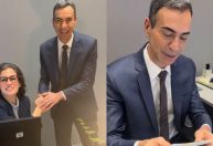 César Tralli mostra recepção de Renata Vasconcelos e equipe do "JN"