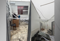 Vídeo: chuvas e granizo afetam residências de munícipios em Santa Catarina