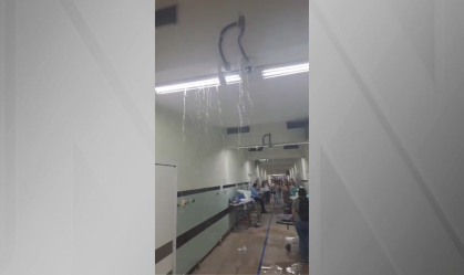 Vídeo: fortes chuvas causam vazamentos em hospital de Belo Horizonte (MG)