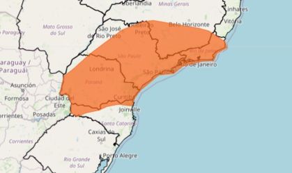 SP pode ter chuva intensa de até 100 milímetros e ventos de 50 a 100 km/h