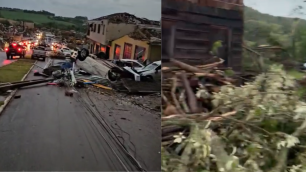 Tornado causa destruição em cidades do Sul; veja vídeos