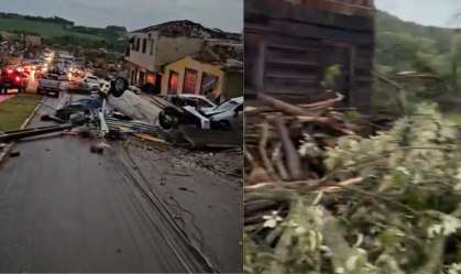 Tornado no Paraná provoca ventos de 250km/h, diz Simepar