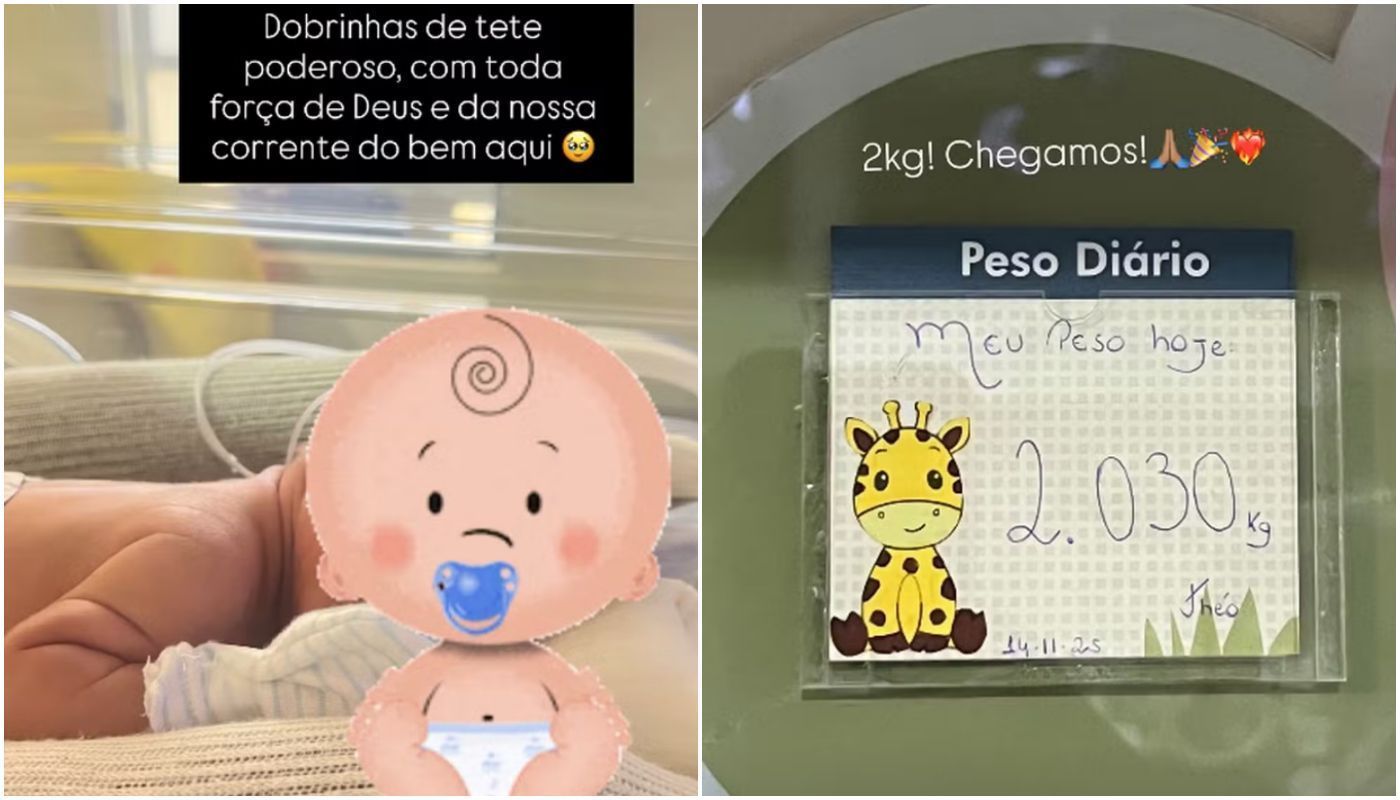 Clara Maia se emociona com evolução do filho que sobreviveu ao parto • Instagram / Clara Maia