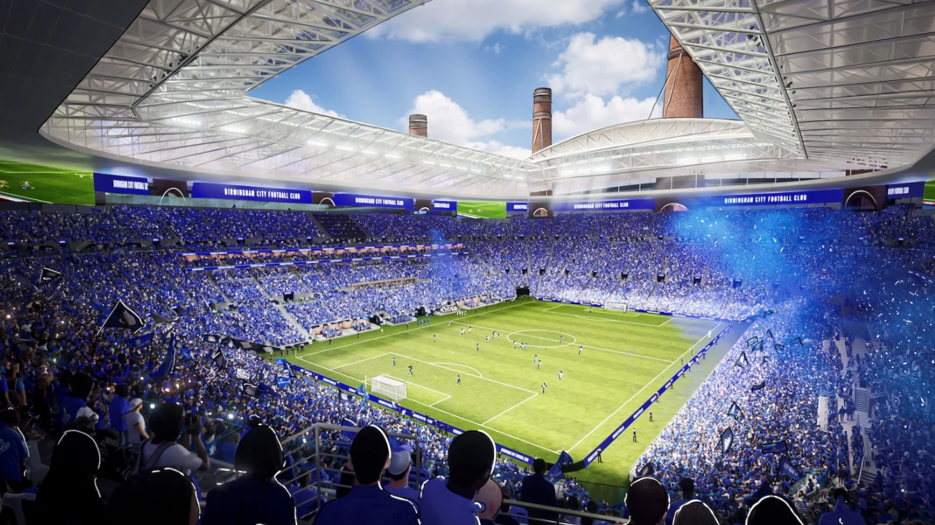 Birmingham City, da Championship, apresenta projeto para novo estádio, para 62 mil pessoas • Divulgação/Birmingham City FC