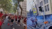 Confusão marca festa do Flamengo no centro do Rio após passagem de trio