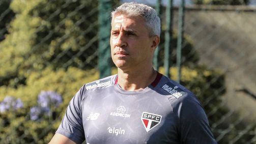 Hernán Crespo em treinamento do São Paulo
