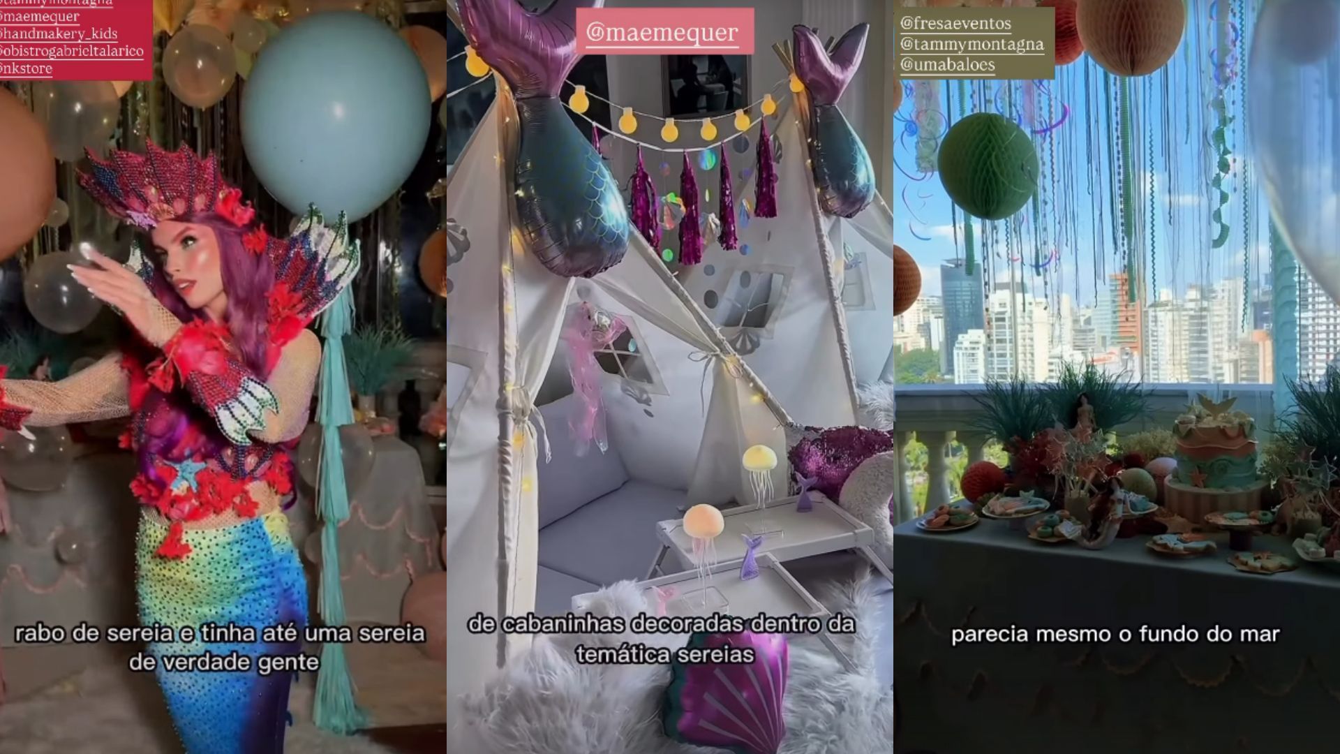 Fernanda Lima mostra detalhes da festa de aniversário da filha caçula, Maria Manoela • Instagram/Fernanda Lima
