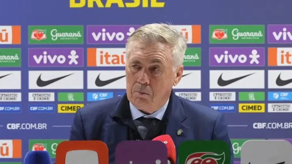 Carlo Ancelotti em coletiva após amistoso com Senegal