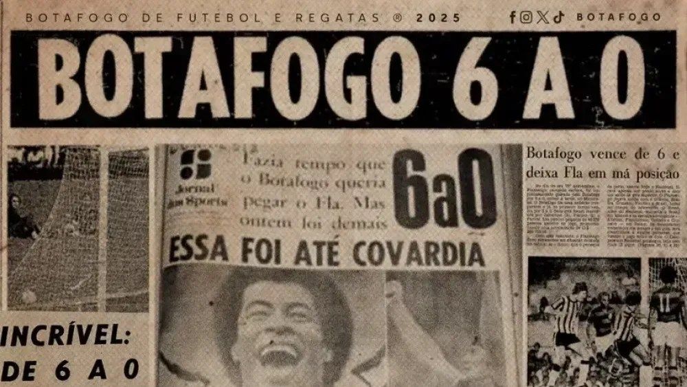 Botafogo "comemorou" aniversário do Flamengo com provocação