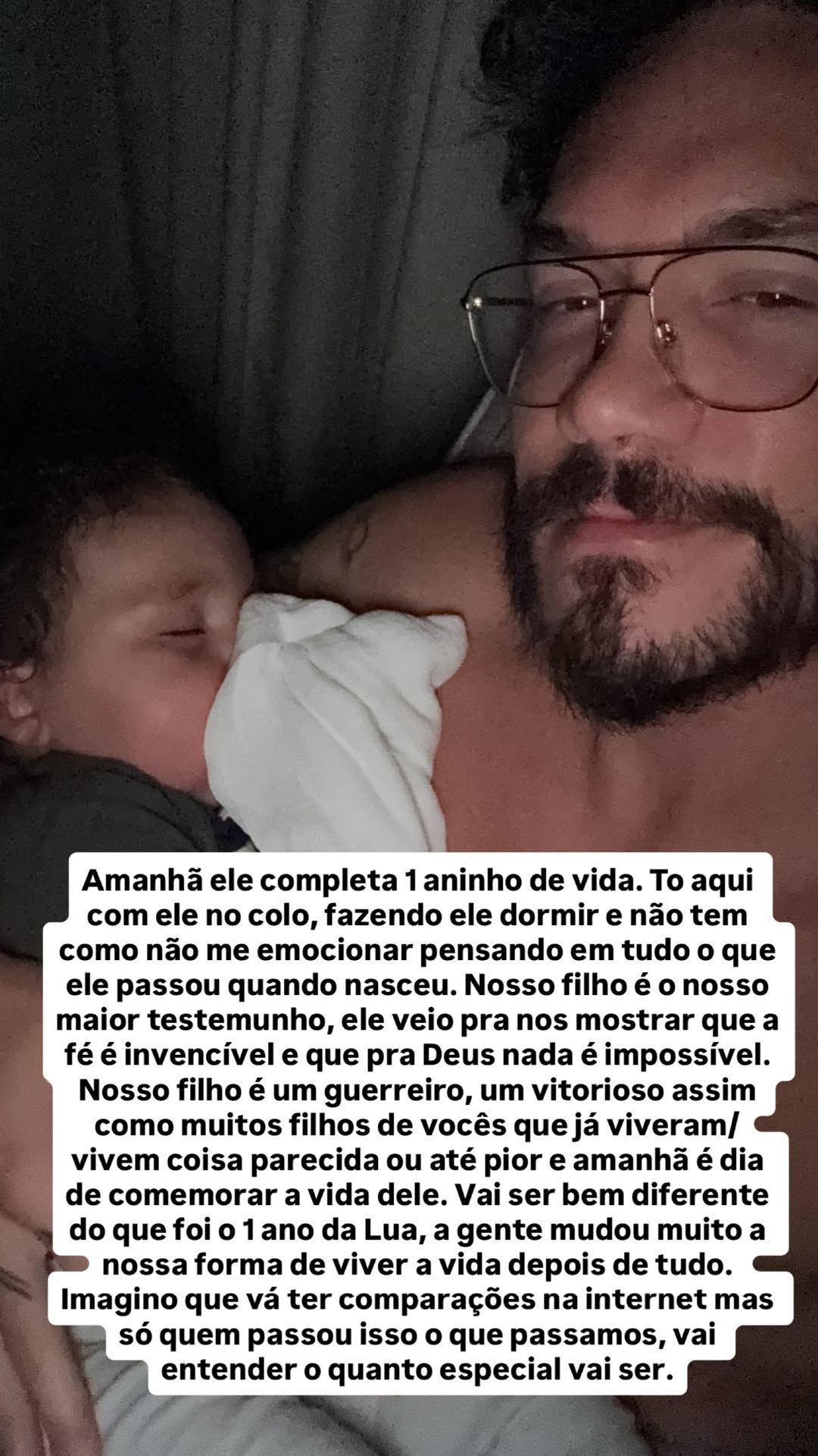 Eliezer se declara ao filho na véspera do aniversário • Instagram/ Eliezer