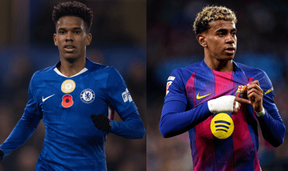 Estêvão x Yamal: jovens craques se enfrentam na Champions League