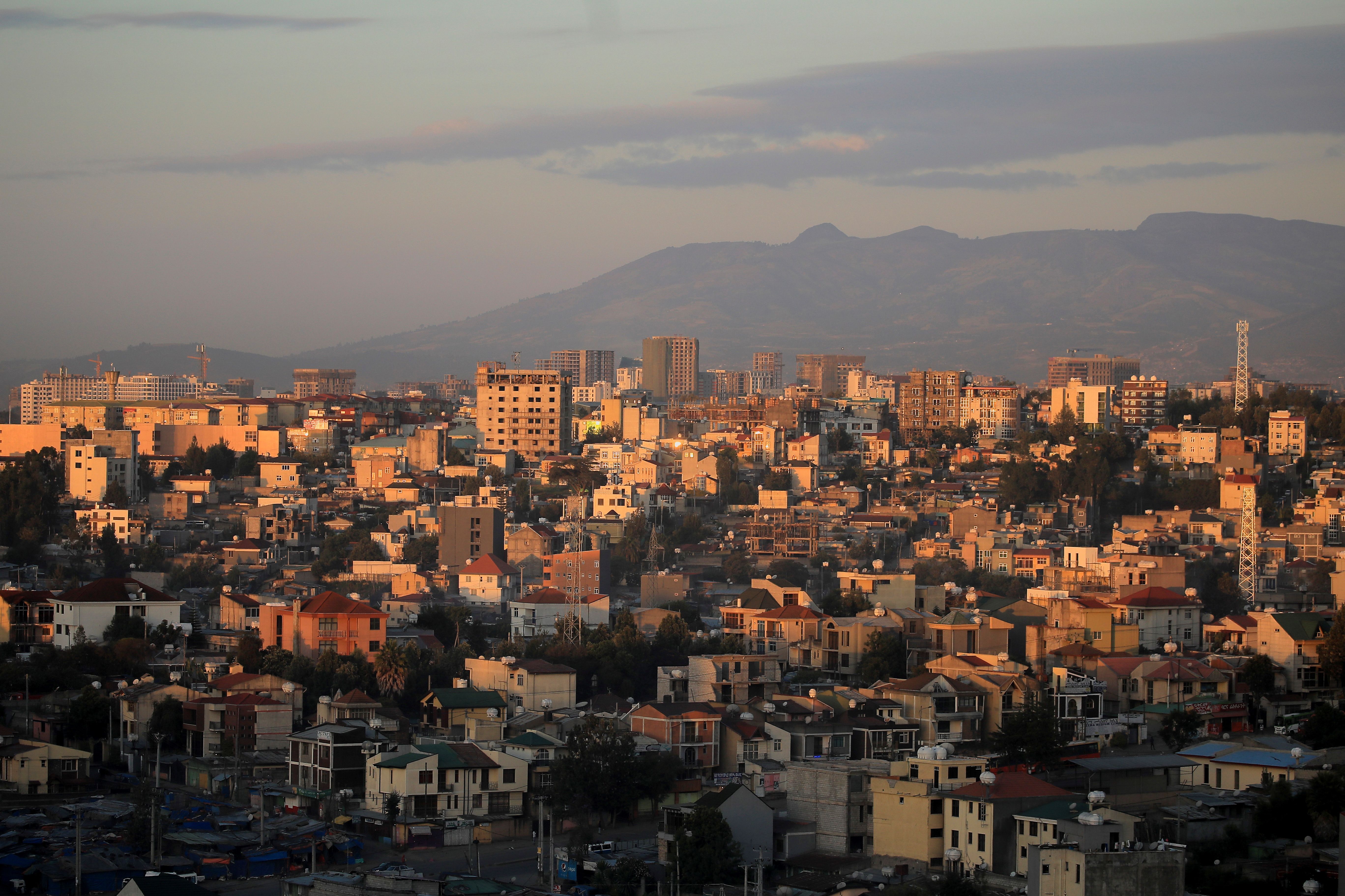 Vista de Addis Ababa, na Etiópia