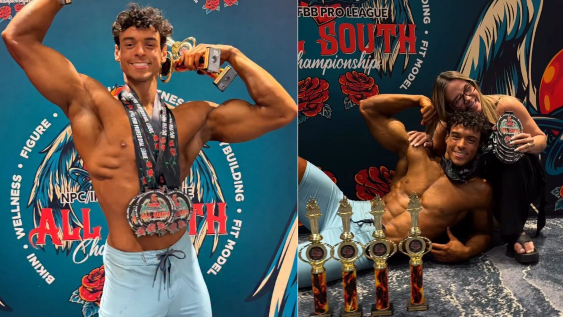 Filho de Carla Perez vence campeonato de fisiculturismo: 