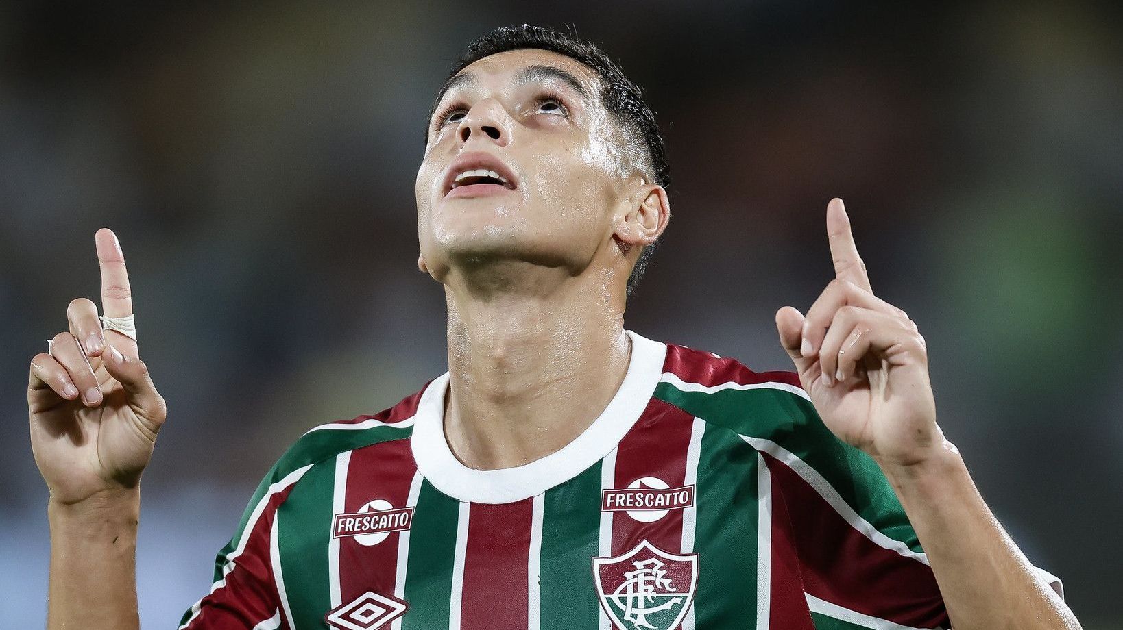 Kevin Serna, do Fluminense, comemorando seu gol contra o Mirassol, pelo Brasileirão