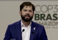 Em Belém, presidente do Chile diz que Trump mente sobre crise climática