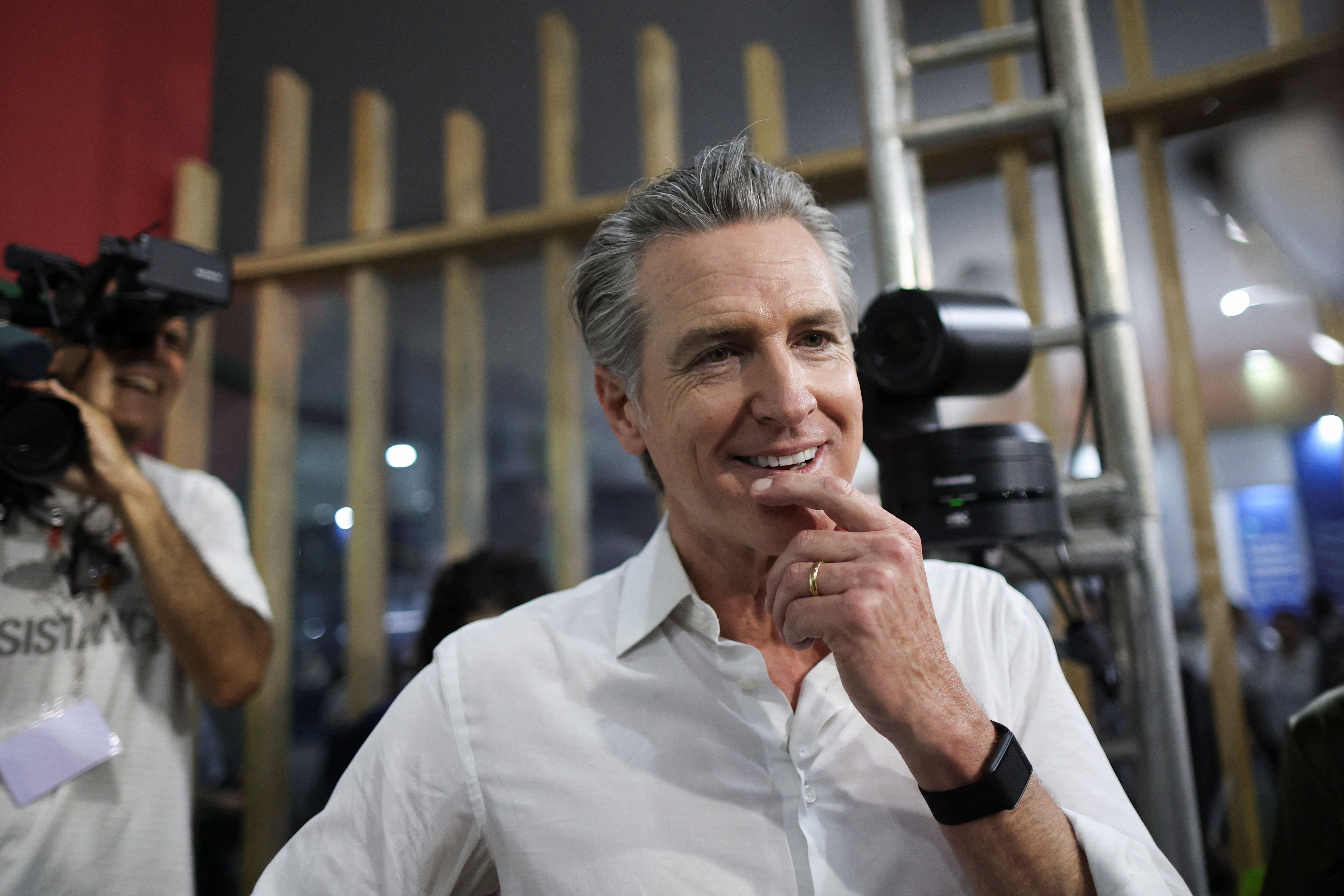 Governador da Califórnia, Gavin Newsom, participa da COP30, em Belém